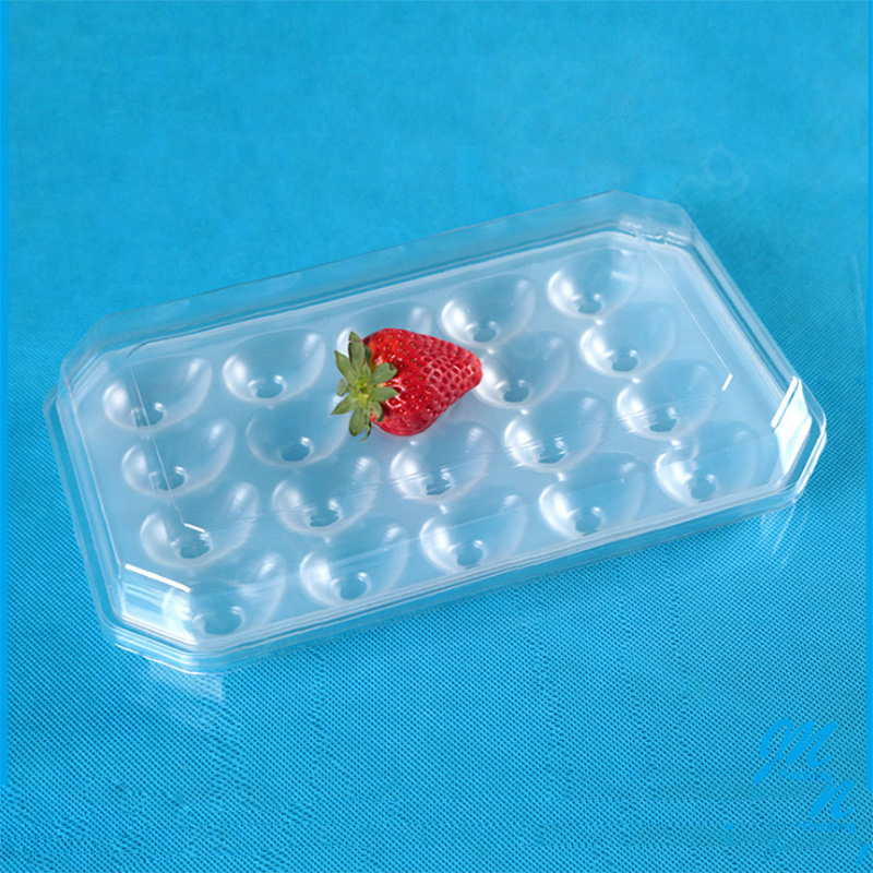 Nagykereskedelmi eldobható, átlátható műanyag gyümölcshóli tálca csomagolóedény doboz fedéllel