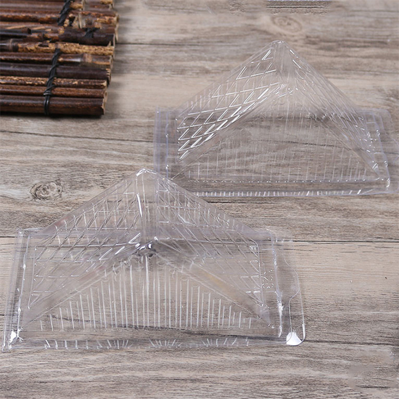 Tiszta háromszög doboz csomagolásnagykereskedelmi műanyag ételek egyedi címke eldobható gyönyörű szendvics és sütemény ügyfél logo háziállata, PLA