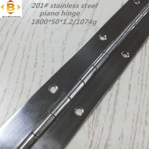 Szabványos méret hosszú csuklópánt 201#72 \'\'*2 rozsdamentes acél zongora folytonos sor szekrény zongora csuklópánt