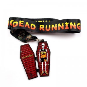 Metal Die Casting 7/8 hüvelykes matt black metal érmes Halloween kagyló sportérmek