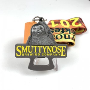 Aranyos állati fém érmes palacknyitóval egyedi fém aranyérmet