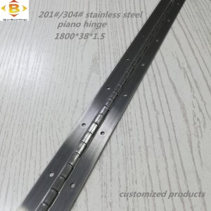 Testreszabott hosszú csuklópánt 201#304#vastagság 1,5 mm rozsdamentes acél zongora csuklópántos szekrény zongora csuklópánt