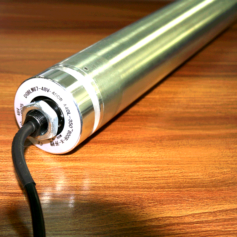 Testreszabott egyenáramú kefenélküli elektromos görgőkészlet bevont 24 V 48VPLC vezérlő dupla sorú lánckerék motoros szállítószalag