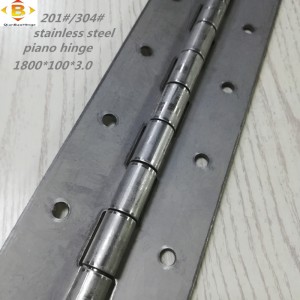 Testreszabott hosszú zsanér 201#304#vastagság 3.0 rozsdamentes acél vastag zongora csuklópántos szekrény zongora csuklópánt