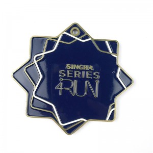 Díj érmek egyedi fém trófea fém kék zománc vallási érem