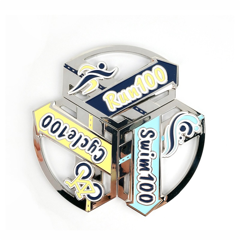 Die Cast Medals Arany Metal Award 3D Triatlon Medal Sport Medal