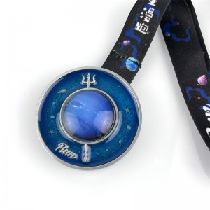 Színes 3D zománc sztereoszkópos effektus érmék futó érmek