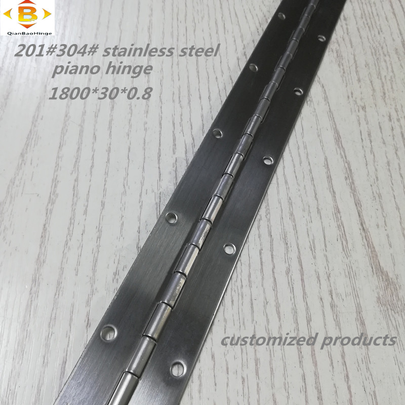 Testreszabott hosszú csuklópánt 201#304#vastagság 0,8 mm rozsdamentes acél vastag zongora csuklópántos szekrény zongora csuklópánt