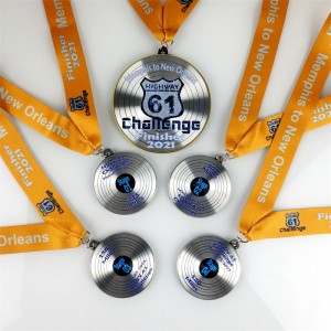 Rózsa medállemez érmék testreszabott verseny díj érmék