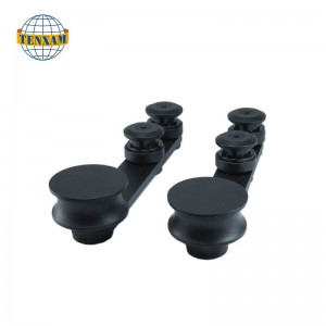 Fürdőszoba kettős vasúti rendszer csúszó raktár ajtó hardverkészlet tolóajtó csúszó sínkészlet