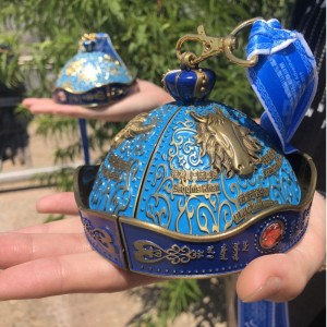 Színes zománc szublimációnyomtatás üres cink ötvözet kerek forgó súlyemelő sportérme