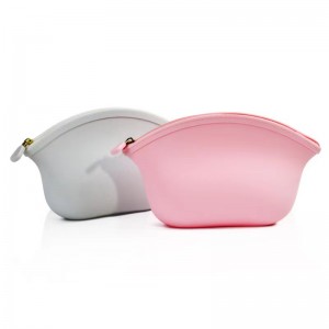 Vásárló utazási party cipzár hordozható cukorka színű hölgyek szilikon kozmetikai táska kézitáska