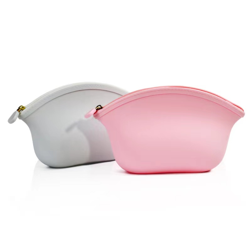 Vásárló utazási party cipzár hordozható cukorka színű hölgyek szilikon kozmetikai táska kézitáska