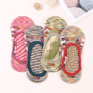 Nyári forró eladás láthatatlan színes divatkristály selyem alacsony vágásúnők átlátszó zokni