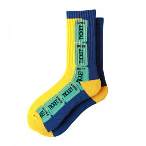 Egyéni saját címkével a lélegző sportfelszívó személyzet kerékpáros harisnya kerékpár zokni