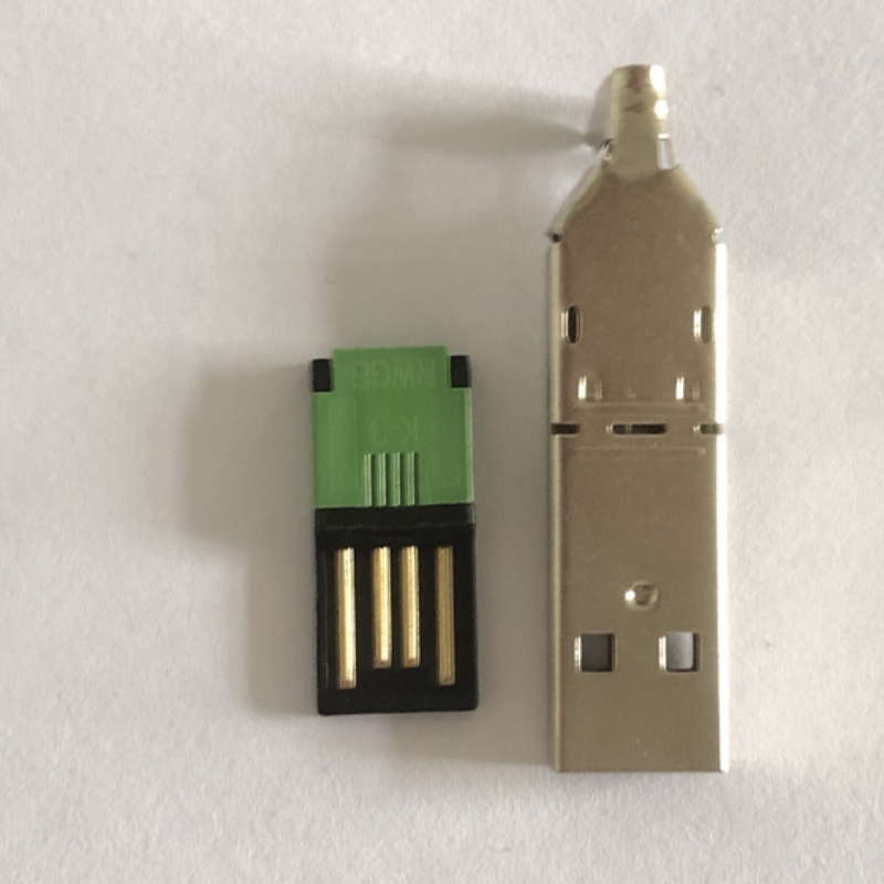 ICKEL-bevonatú USB típusú farok aljzat 3-in-1 PC DIY adapter