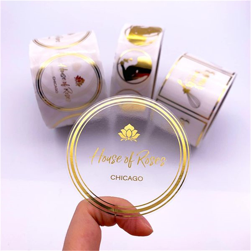 Kerek bronzcímke -matrica, bronz átlátszó címke, testreszabott bronzcímke -matrica