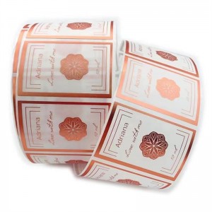 Termékcímke matrica, több folyamatú testreszabott címke matrica