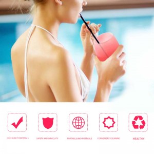 12oz törhetetlen szilikon borospoharak, újrahasznosítható törésálló borospoharak partikhoz, kempinghez, strandok és csónakok, szárnélküli szilikon borospoharak, hippi komló,