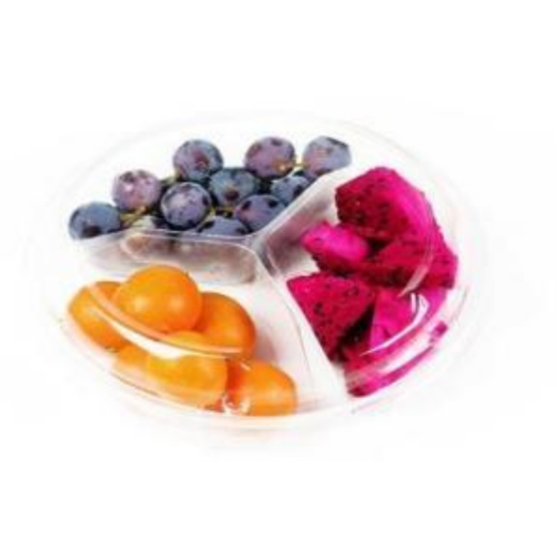 Három-compartment Fresh-cut Fruits Box Bottom 220*170*60 mm HJ-1803F