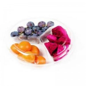 Három-compartment Fresh-cut Fruits Box Bottom 220*170*60 mm HJ-1803F