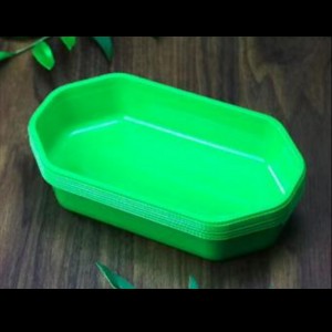 Színes gyümölcs tálca fedélnélkül 200*110*35 mm Hgf-2010f Orange/zöld/lila