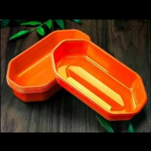 Színes gyümölcs tálca fedélnélkül 225*120*40 mm Hgf-2313 Orange/zöld/lila