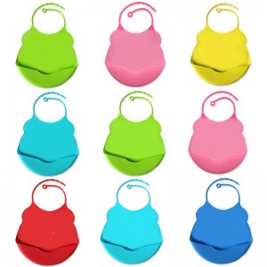 Baby bibs, silicone children\\\\\\\\\\\\\\\\\\\\\\\\\\\\\'s drool bibs easy to clean children feeding snacks fallen collection bag, soft silicone adjustable