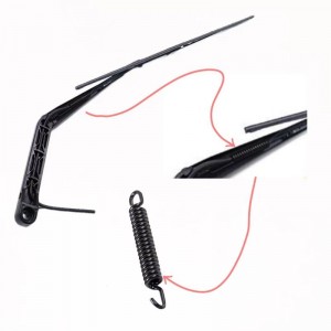 Rozsdamentes acél ablaktörlő kar feszültségrugó