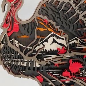 3D -s faállat -flamingó tárgy