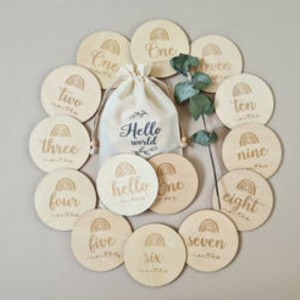 Fa műtárgy terhes baba hónap mérföldkő kártya fa havi emlékkártya -kártya