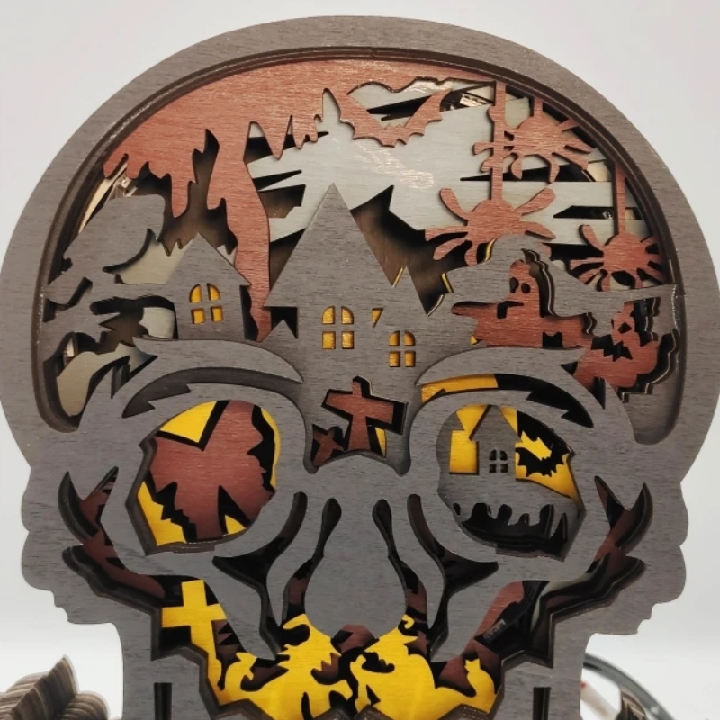 3D csontváz fa kézműves dekoráció