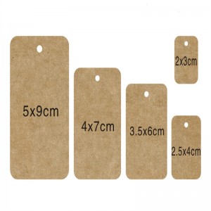 Barna papír címke kártya