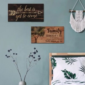 Személyre szabott művészeti kézműves fa jel dekoráció fa jel