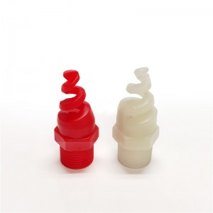 1/4 - 1 hüvelykes fehér vörös műanyag PP spirál kipufogógáz -súroló fúvóka