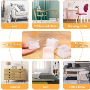 Szilikon szék lábának padlóvédői, szék láb burkolatok keményfa padló étkezőasztal szék lábvédők Elasztikus bútorok szék láb burkolatoknem csúszásgátló elleni zaj