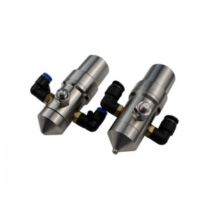 Csepegtető légkategóriás fúvóka két fluid spray-porító fúvóka rozsdamentes acél hullámos karton párásító fúvóka