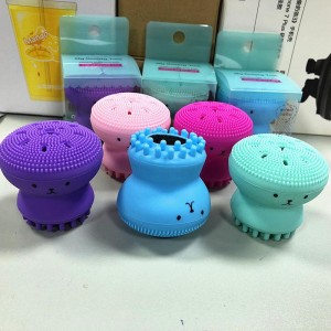 Tisztító kefe szilikon kézi tisztító kefe és masszírozó, polip alakú tisztító kefe mélytisztító szelíd hámlasztás bőrmasszázshoz