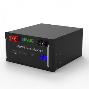Állványra szerelt 48 V 100/150 200ah LIFEPO4 Házi készülékek egymásra rakható RS232/RS485/CAN kommunikáció Gyors töltésű lítium -ion akkumulátor LCD -vel
