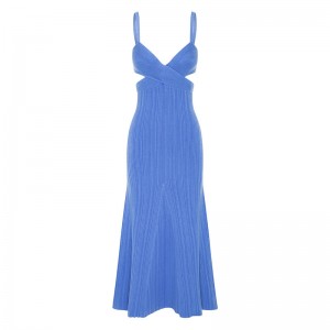 OEMnyári ünnepi party szexi kivágott derék kereszthatás pulóverek alkalmi egyedi, egységes színű kötött mini ruháknők