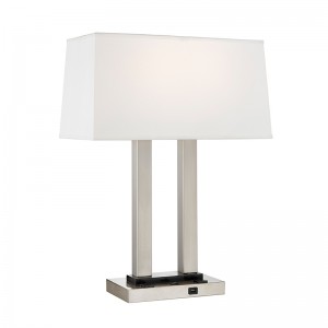 Dupla éjjeliszekrény asztali lámpa a vendégszobában