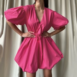 Rövid ujjú ruha 2023 lámpás hercegnő ruha