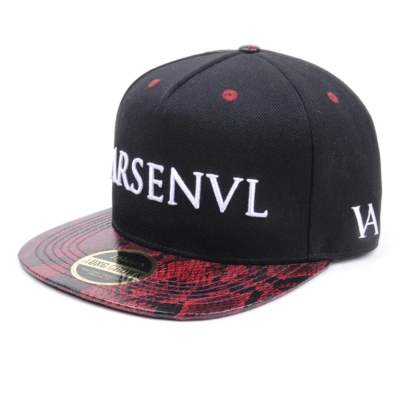 Nagykereskedelmi design Street Dance Hip Hop Flat Bill egyedi kalapok hímzés Fekete Snapback