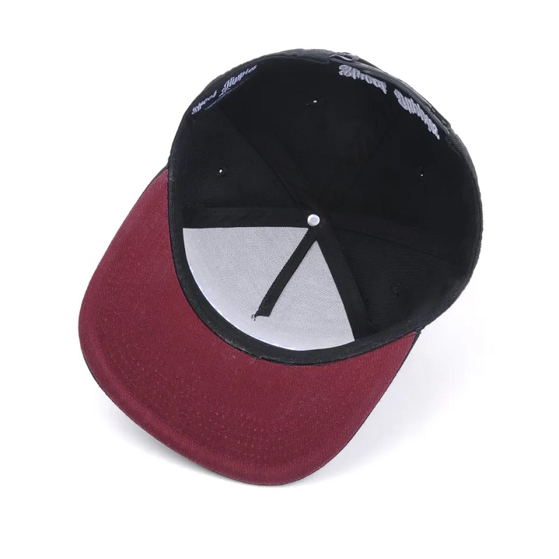 Nagykereskedelmi design Street Dance Hip Hop Flat Bill egyedi kalapok hímzés Fekete Snapback