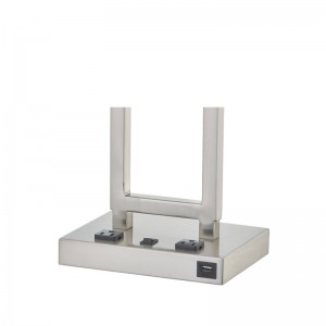 Gatsby asztali lámpa szálcsiszoltnikkel kivitelben, két aljzat, A On/OFF Rocker Switch és egy USB -port