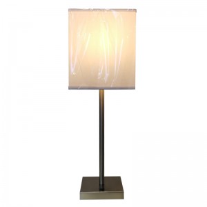 Egyszerű stílusú szálcsiszoltnikkel befejezés éjjeliszekrény asztali lámpa egy/off rocker kapcsolóval a vendégszobában