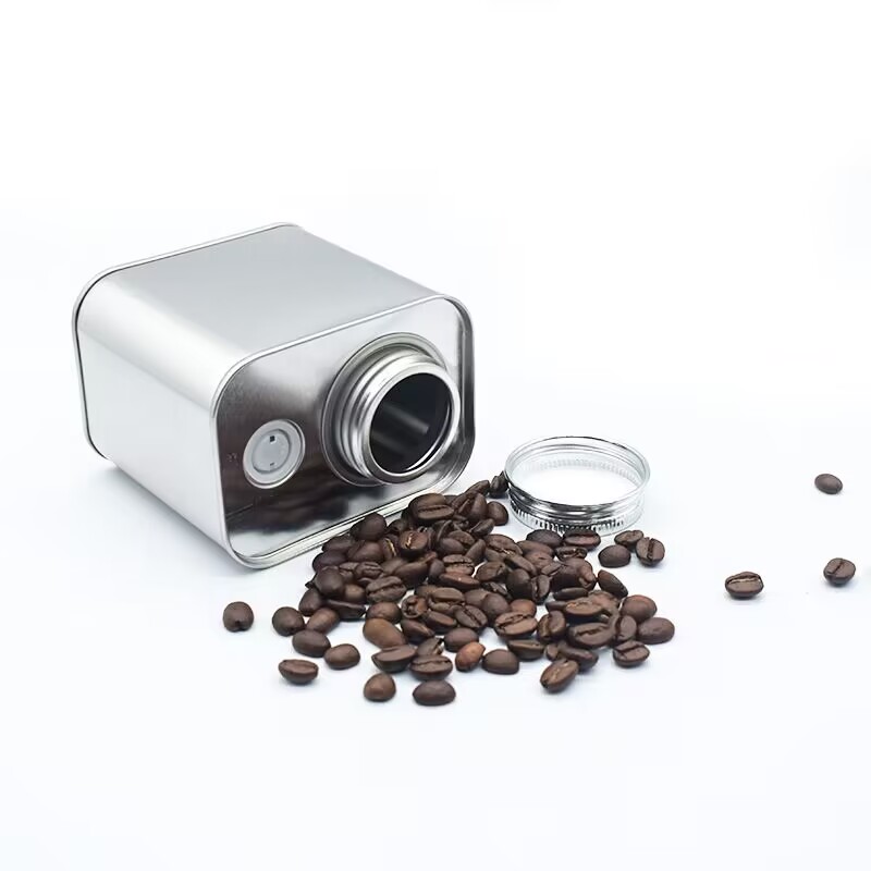 Egyéni ónlemez ón dobozgyártónyomtatott ónlemez üres kávébabe tea ajándékdoboz fém Can 250 g kávé ón csomagolás