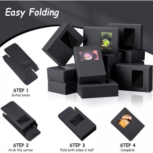 Testreszabott ablakpapír doboz PVC anyaggal