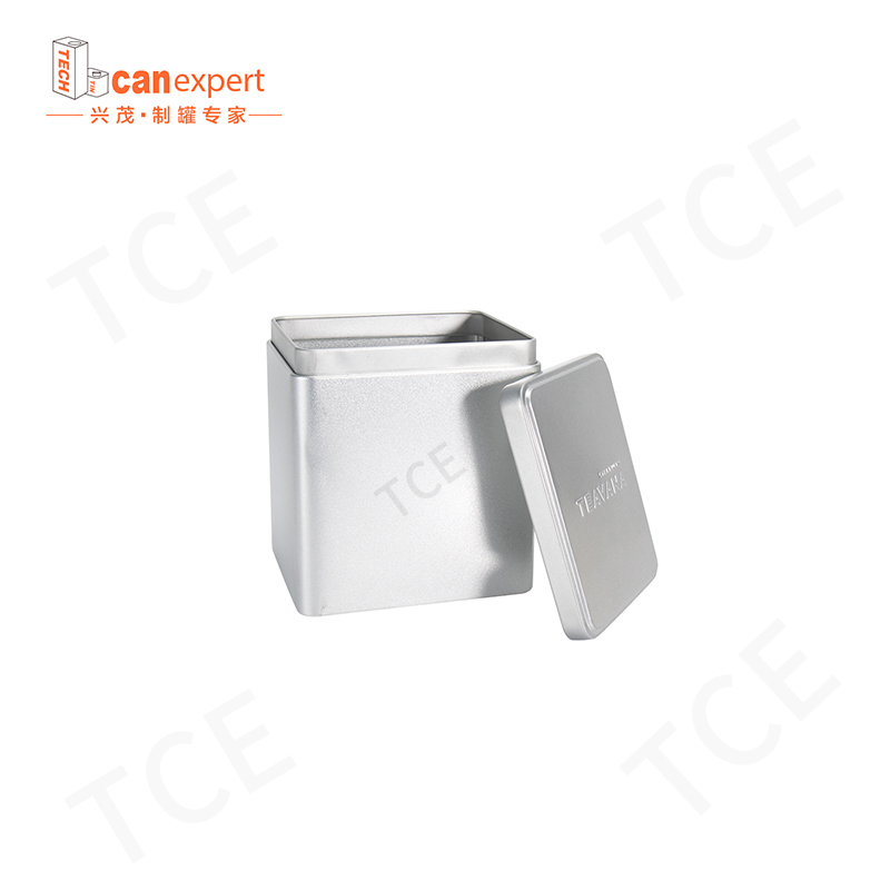 TCE- Új Design Square Tea Tin Can Tin Plate Kiváló minőségű fémtea