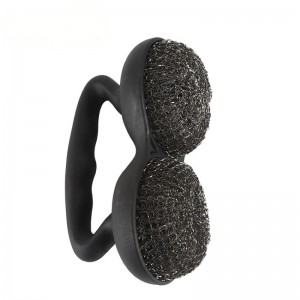 BBQ grill ecset rozsdamentes huzal műanyag fogantyúval